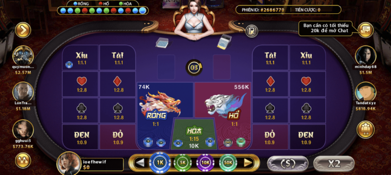 Mẹo tham gia Rồng Hổ bách chiến bách thắng tại Five88